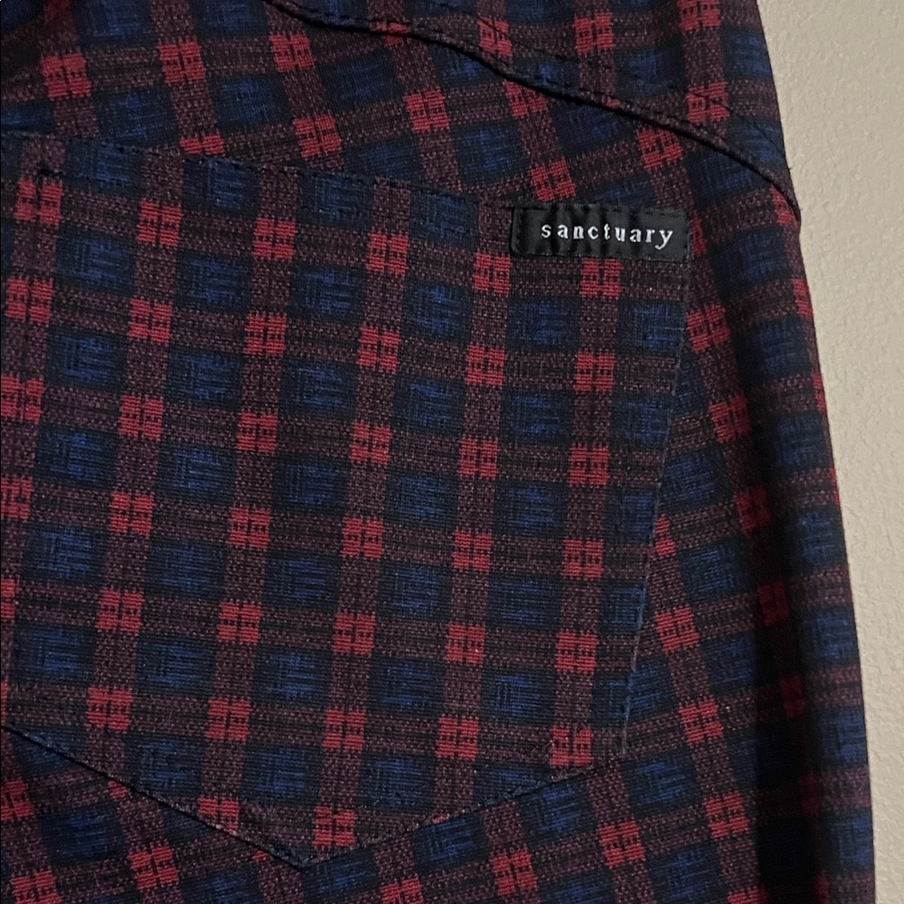 Checkered Pull On Pants